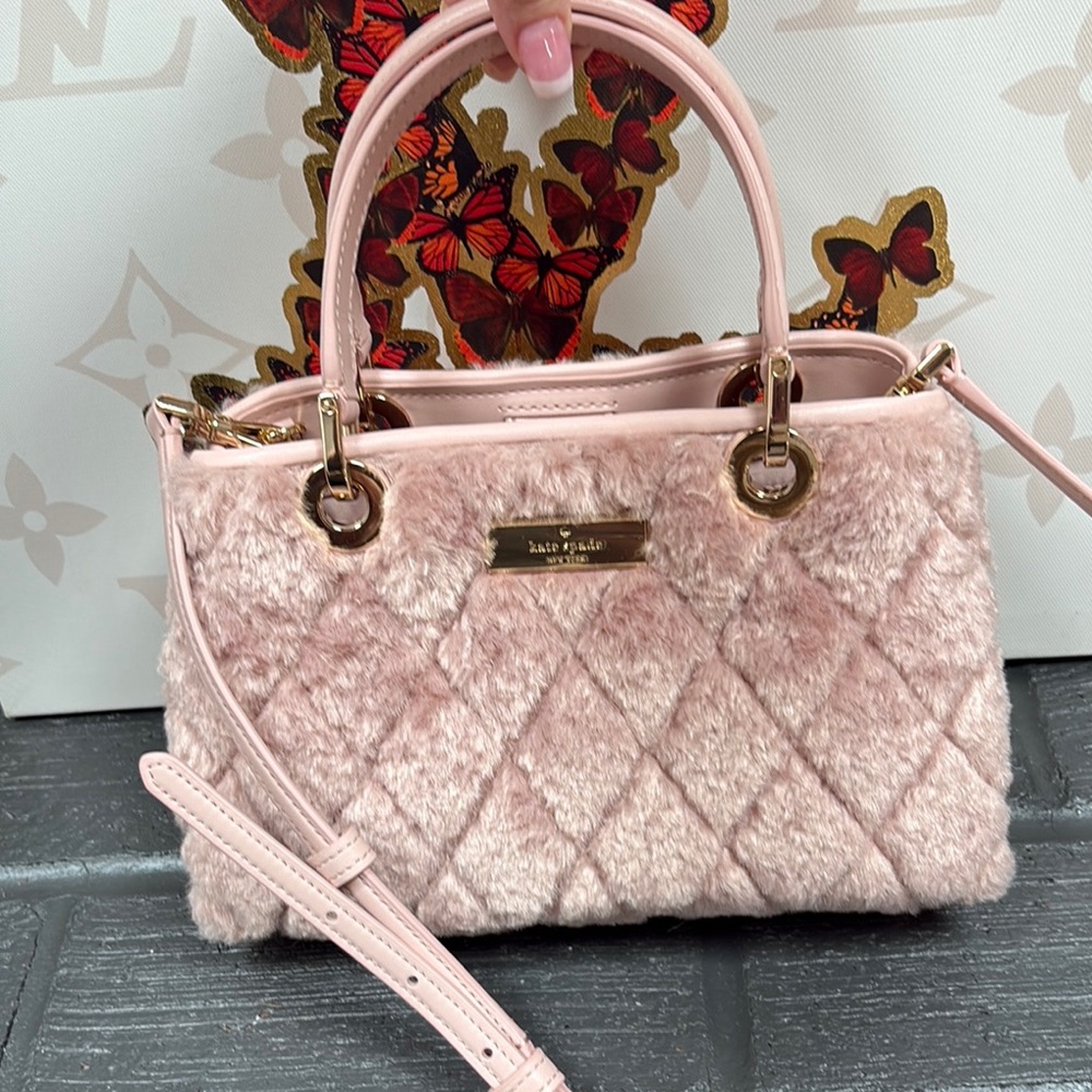 Kate Spade Carey Faux Fur Quilted Bag